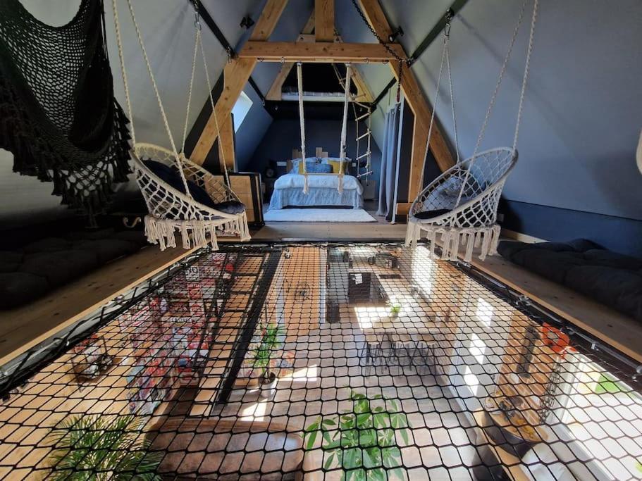 Chalet Industriel Avec Filet Et Spa Sorigny المظهر الخارجي الصورة